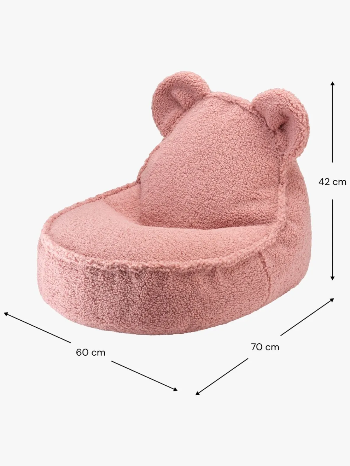 Børn Wigiwama Bjørn Sækkestol, Guava Pink
