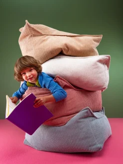 Børnemøbler|Wigiwama Kvadrat Puf, Pink Mousse