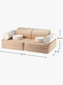 Børn Wigiwama Børnemøbler-Play Bygbar Sofa 272x156 cm, Brown Sugar