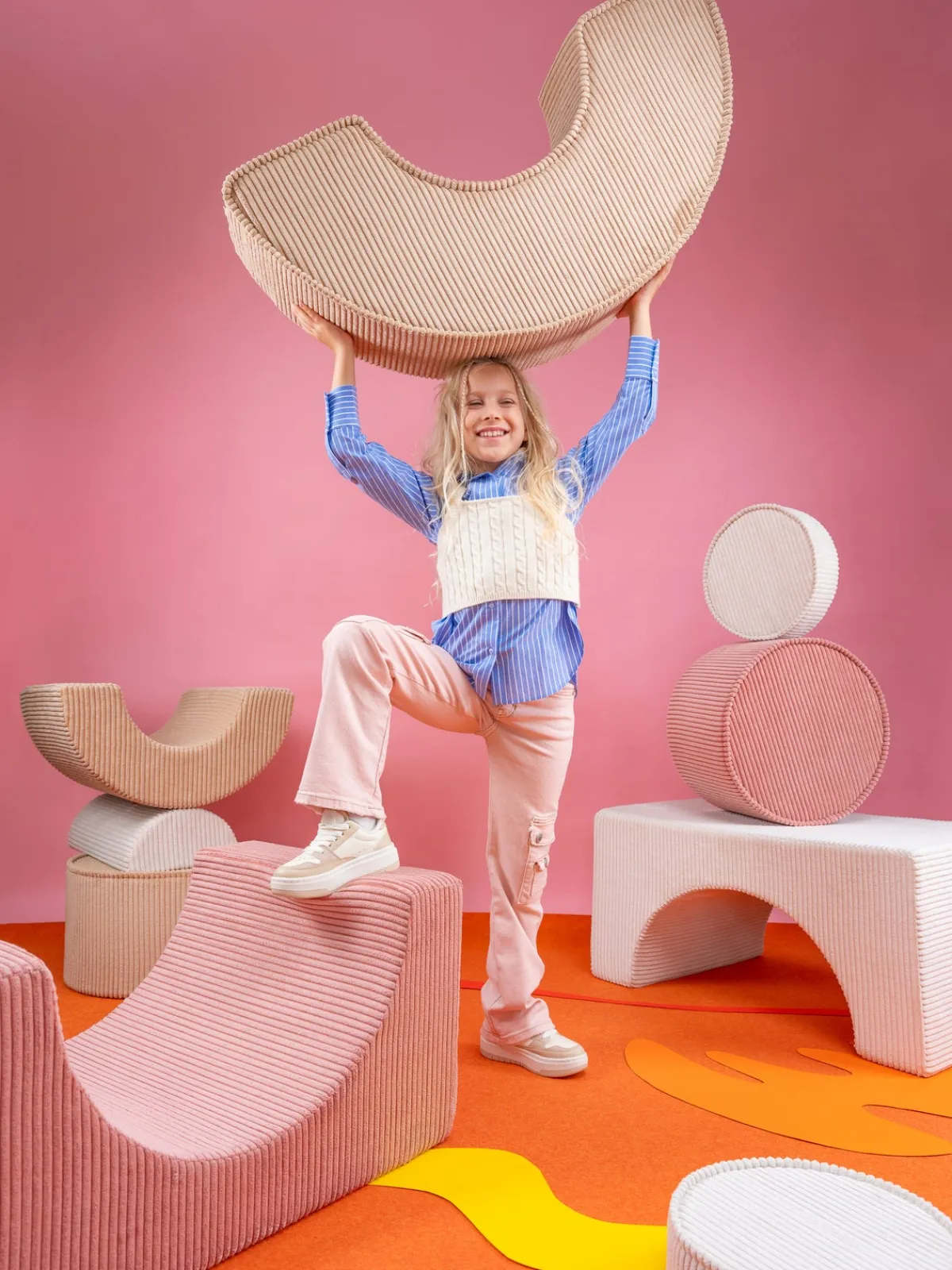 Børn Wigiwama Rainbow Legesæt, Pink Mousse