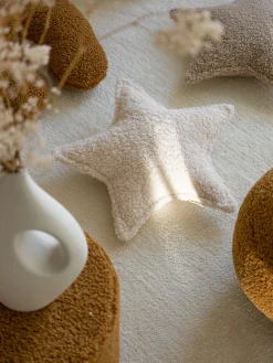 Børn Wigiwama Star Pude, Cream White