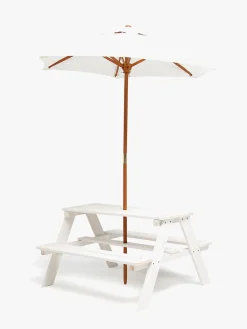 Woodlii Udemøbler-Picnicbord m. Parasol,