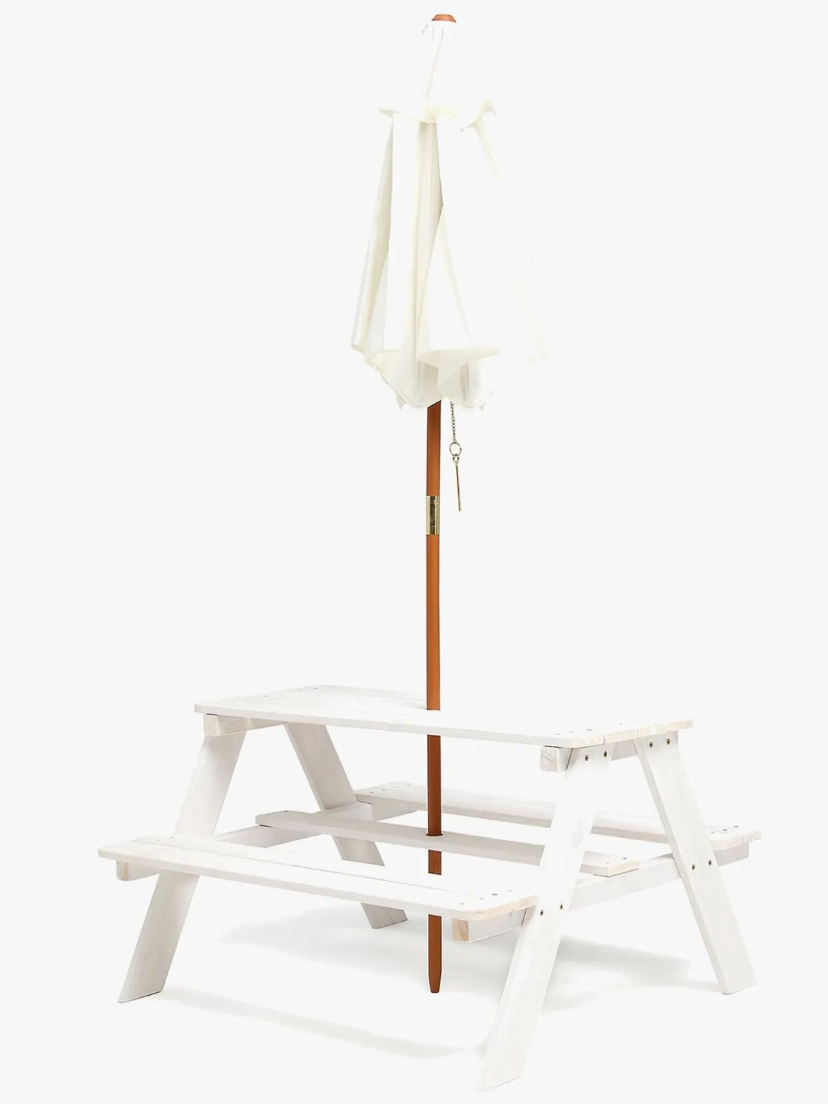 Woodlii Udemøbler-Picnicbord m. Parasol,
