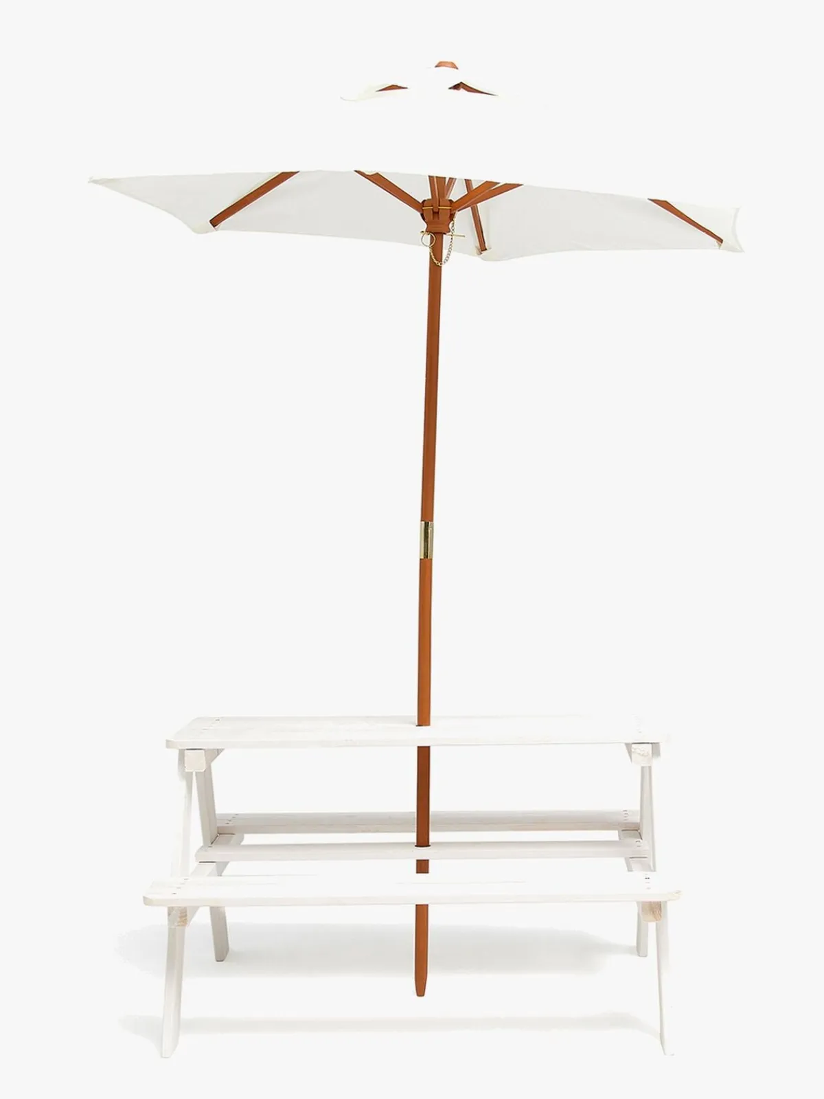 Woodlii Udemøbler-Picnicbord m. Parasol,