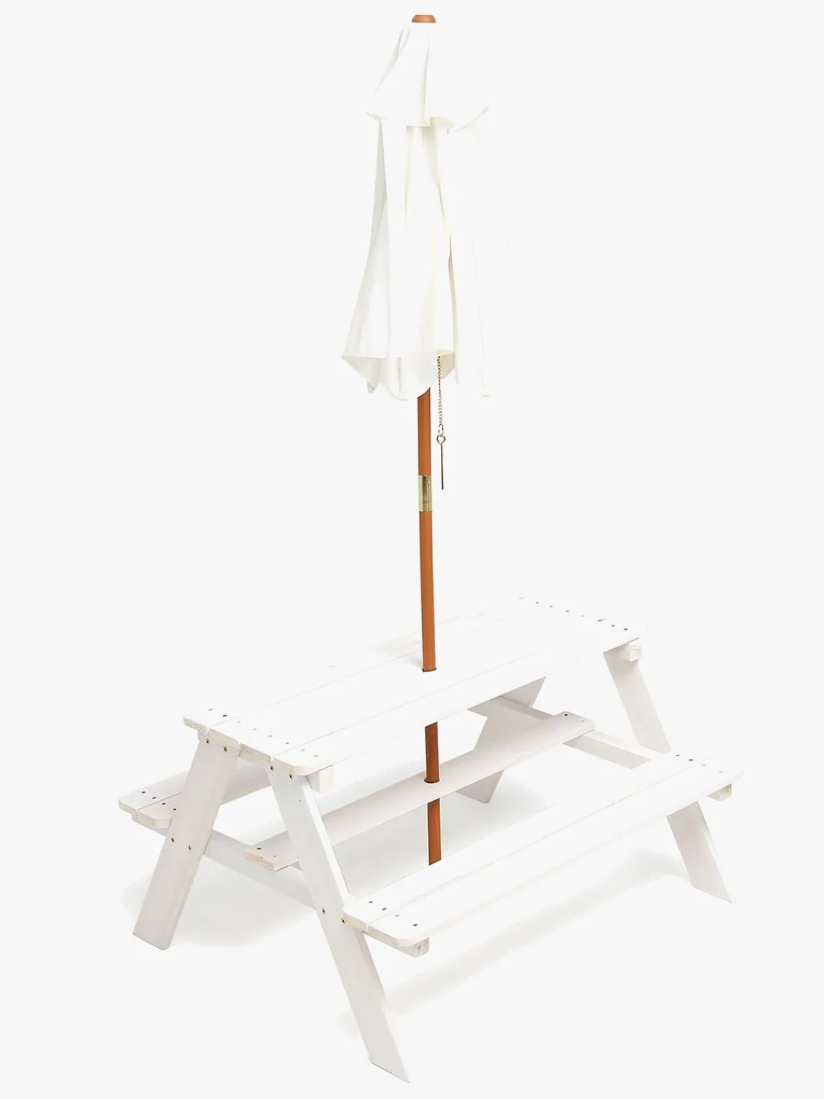 Woodlii Udemøbler-Picnicbord m. Parasol,