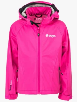 Børn ZigZag Grand Softsheljakke, Pink Glo